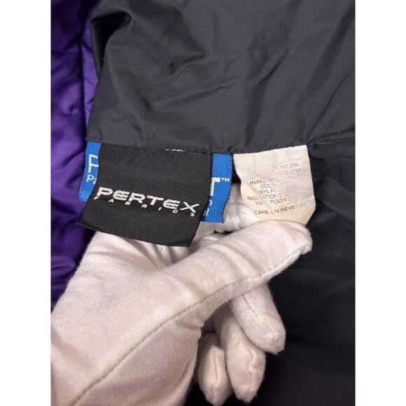 Vintage Marmot Puffer Jacket Medium Mens Purple & Black Full Zip Synthetic Down - Picture 9 of 10